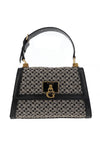 Guess Stephi Logo Print Girlfriend Satchel Bag, Black