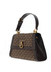 Guess Stephi Logo Print Girlfriend Satchel Bag, Brown