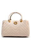 Guess Lovide Quilted Satchel Bag, Stone