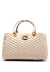 Guess Lovide Quilted Satchel Bag, Stone