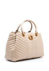 Guess Lovide Quilted Satchel Bag, Stone