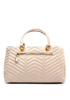 Guess Lovide Quilted Satchel Bag, Stone