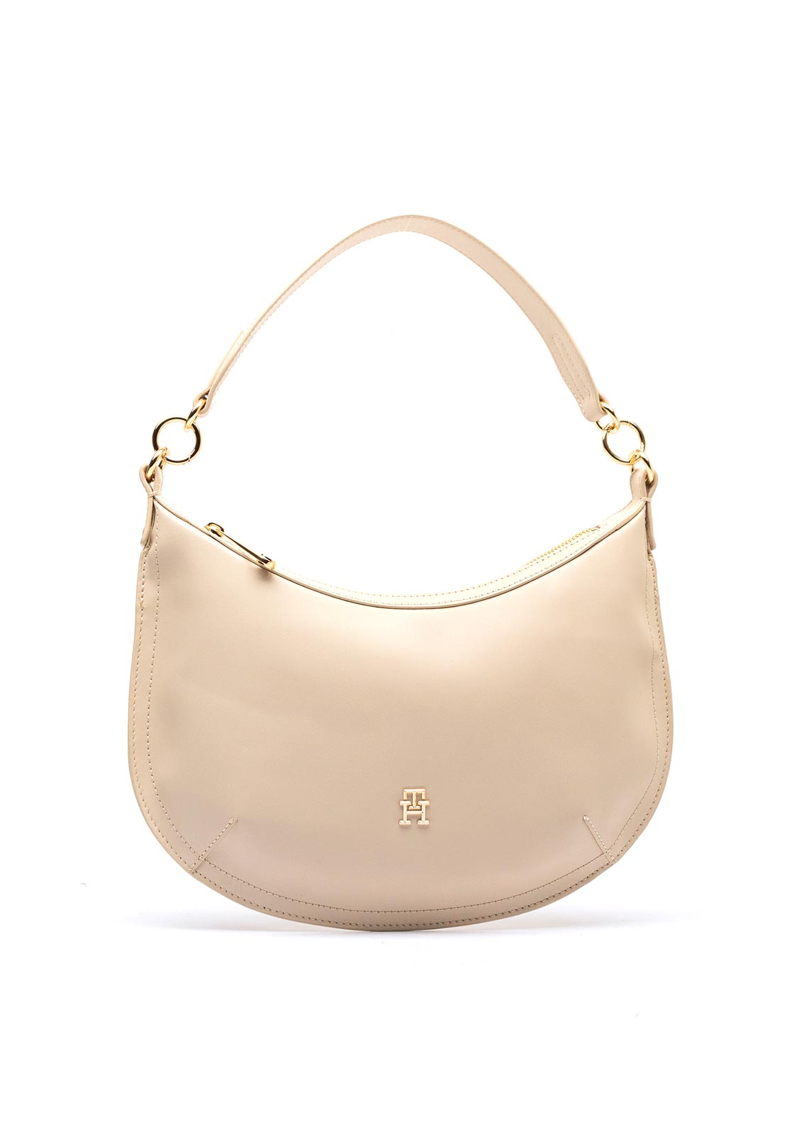 Tommy Hilfiger Chic Monogram Hobo Shoulder Bag, Classic Beige