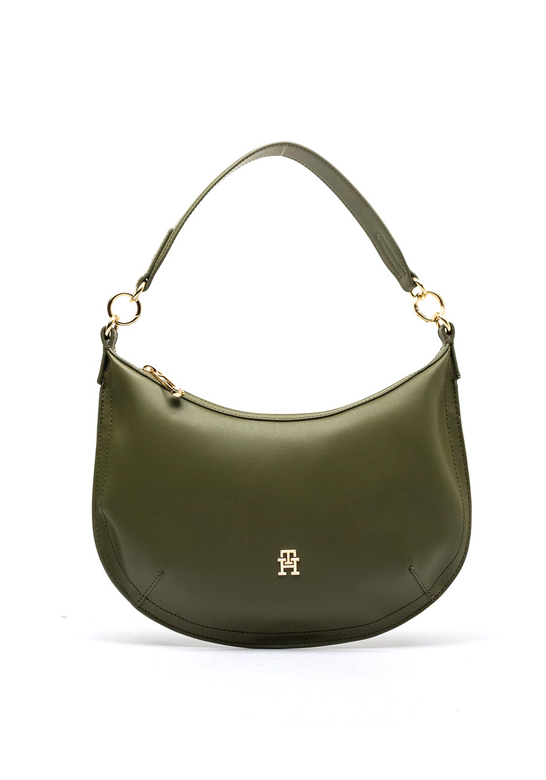 Tommy Hilfiger Chic Monogram Hobo Shoulder Bag, Utility Olive