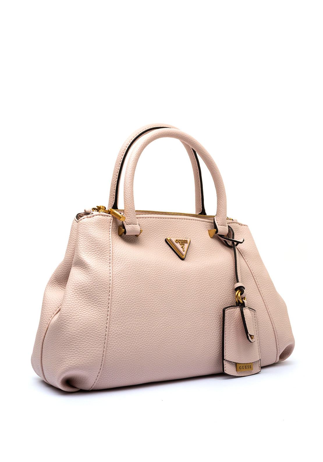 Guess Laryn Pebbled Luxury Satchel Bag, Light Rose