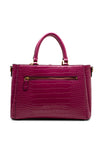 Guess James Faux Reptile Skin Print Satchel Bag, Boysenberry