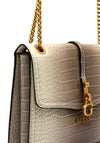 Guess G James Croc Effect Crossbody Bag, Grey