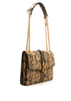 Guess James Faux Reptile Print Shoulder Bag, Amber Multi