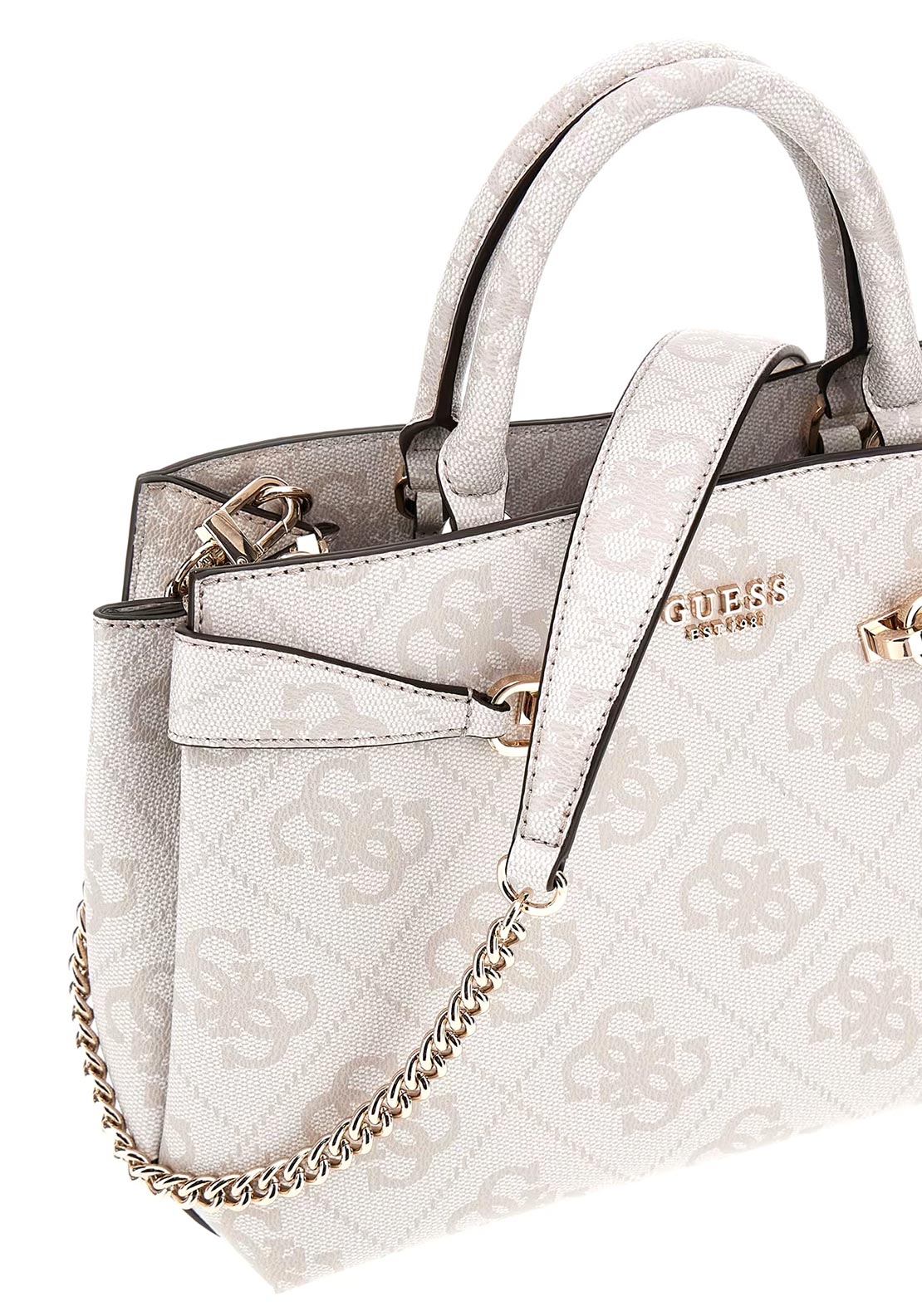 Guess Lorelei 4G Logo Medium Grab Bag, White