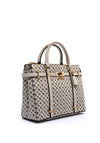 Guess Emilee 4G Logo Satchel Bag, Stone