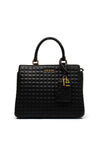 Guess Tia Luxury Quilted Satchel Bag, Black