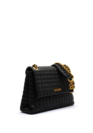 Guess Tia Patent Crossbody Bag, Black
