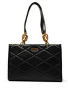 Guess Cilian Quilted Girlfriend Shoulder Bag, Black