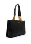 Guess Cilian Quilted Girlfriend Shoulder Bag, Black