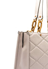 Guess Cilian Quilted Girlfriend Shoulder Bag, Stone