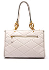 Guess Cilian Quilted Girlfriend Shoulder Bag, Stone
