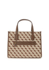 Guess Silvana Embroidered Medium Satchel, Saddle Logo