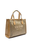 Guess Silvana Woven Tote Bag, Gold
