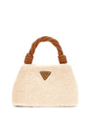 Guess Shadia Faux Fur Mini Handbag, Natural