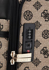 Guess Beyza 4G Logo 21.5” 8-Wheeler Spin Suitcase, Black