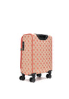 Guess Beyza 4G Logo 21.5” 8-Wheeler Spin Cabin Suitcase, Coral Red