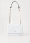 Guess Phaedra Woven Small Convertible Crossbody Bag, White
