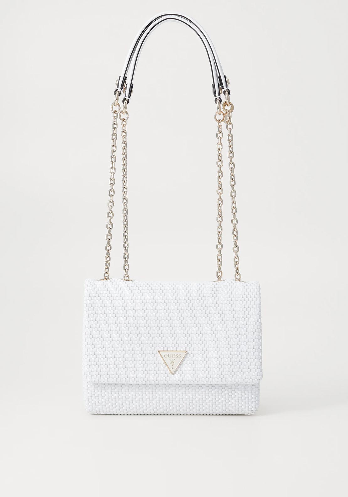 Guess Phaedra Woven Small Convertible Crossbody Bag, White