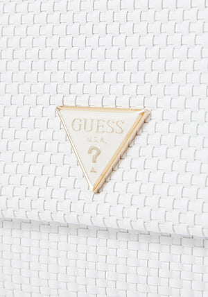 Guess Phaedra Woven Small Convertible Crossbody Bag, White