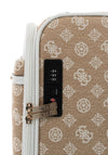 Guess Beyza 4G Logo 21.5” 8-Wheeler Cabin Spin Suitcase, White