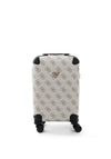 Guess Berta 4G Logo 18” 8-Wheeler Spin Cabin Suitcase, Dark Taupe