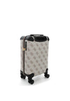 Guess Berta 4G Logo 18” 8-Wheeler Spin Cabin Suitcase, Dark Taupe