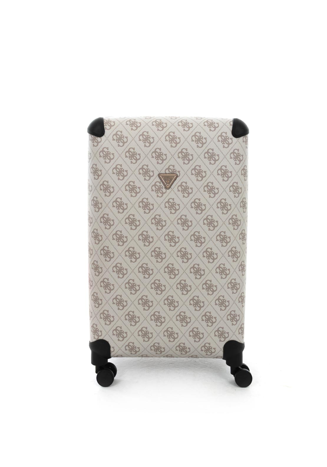 Guess Berta 4G Logo 28” 8-Wheeler Spin Suitcase, Dark Taupe
