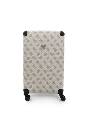 Guess Berta 4G Logo 28” 8-Wheeler Spin Suitcase, Dark Taupe