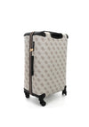 Guess Berta 4G Logo 28” 8-Wheeler Spin Suitcase, Dark Taupe