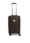 Guess Wilder Travel 22” 4G Peony Logo Spinner Suitcase, Brown