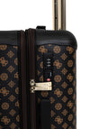 Guess Wilder Travel 22” 4G Peony Logo Spinner Suitcase, Brown