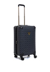 Guess Wilder Travel 22” 4G Peony Logo Spinner Suitcase, Charcoal