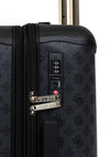 Guess Wilder Travel 22” 4G Peony Logo Spinner Suitcase, Charcoal