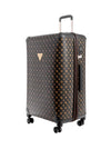 Guess Wilder Travel 4G Peony Logo 28” Wheel Spinner Suitcase, Brown