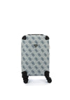 Guess Berta 4G Logo 18” 8-Wheeler Spin Cabin Suitcase, Slate Blue
