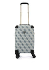 Guess Berta 4G Logo 18” 8-Wheeler Spin Cabin Suitcase, Slate Blue