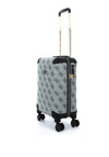 Guess Berta 4G Logo 18” 8-Wheeler Spin Cabin Suitcase, Slate Blue