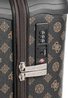 Guess Wilder Travel 18” 4G Peony Logo Spinner Suitcase, Brown