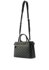 Guess Paisleigh Quilted Girlfriend Satchel, Black