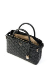 Guess Paisleigh Quilted Girlfriend Satchel, Black