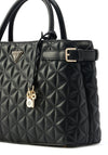 Guess Paisleigh Quilted Girlfriend Satchel, Black
