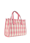 Guess Silvana Vichy Print Tote Bag, Pink