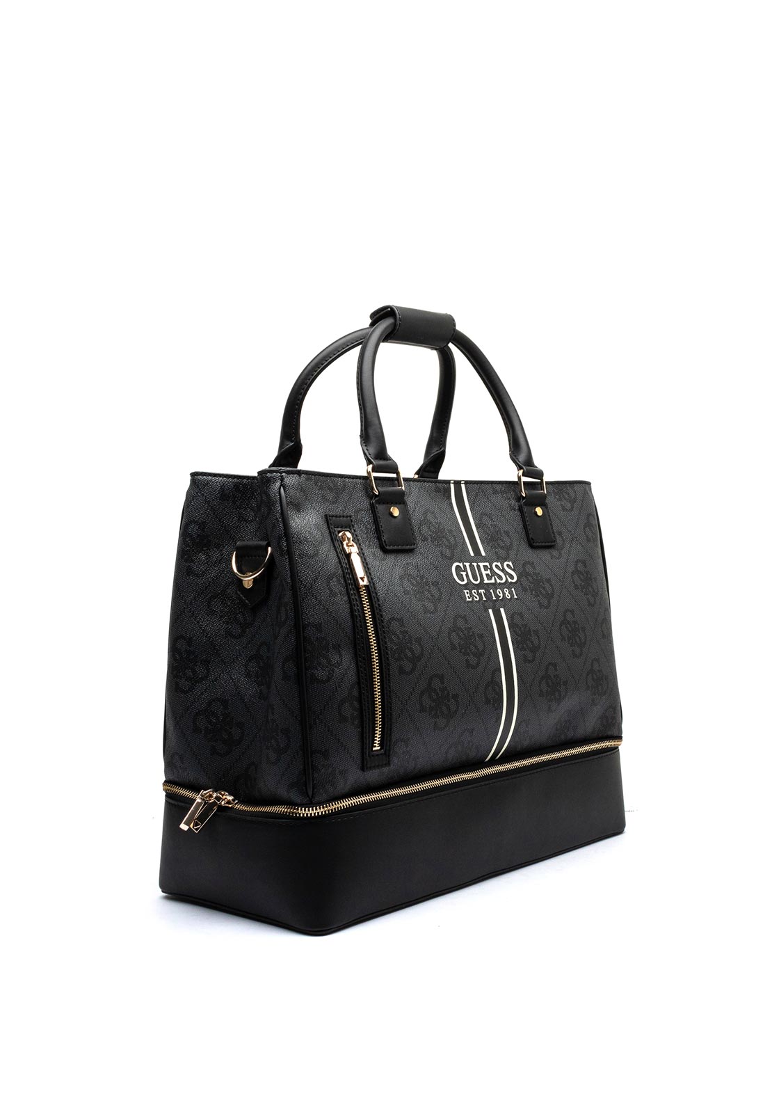 Guess Kallisto 4G Logo Zip Bottom Shopper Tote, Coal