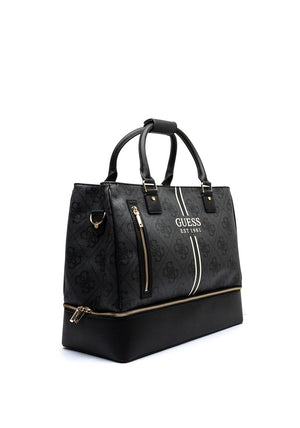 Guess Kallisto 4G Logo Zip Bottom Shopper Tote, Coal