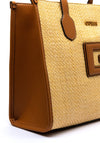 Guess G Status Straw Tote Bag, Cognac